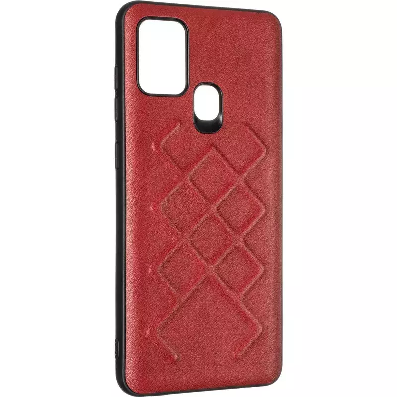 Jesco Leather Case for Samsung A217 (A21s) Red
