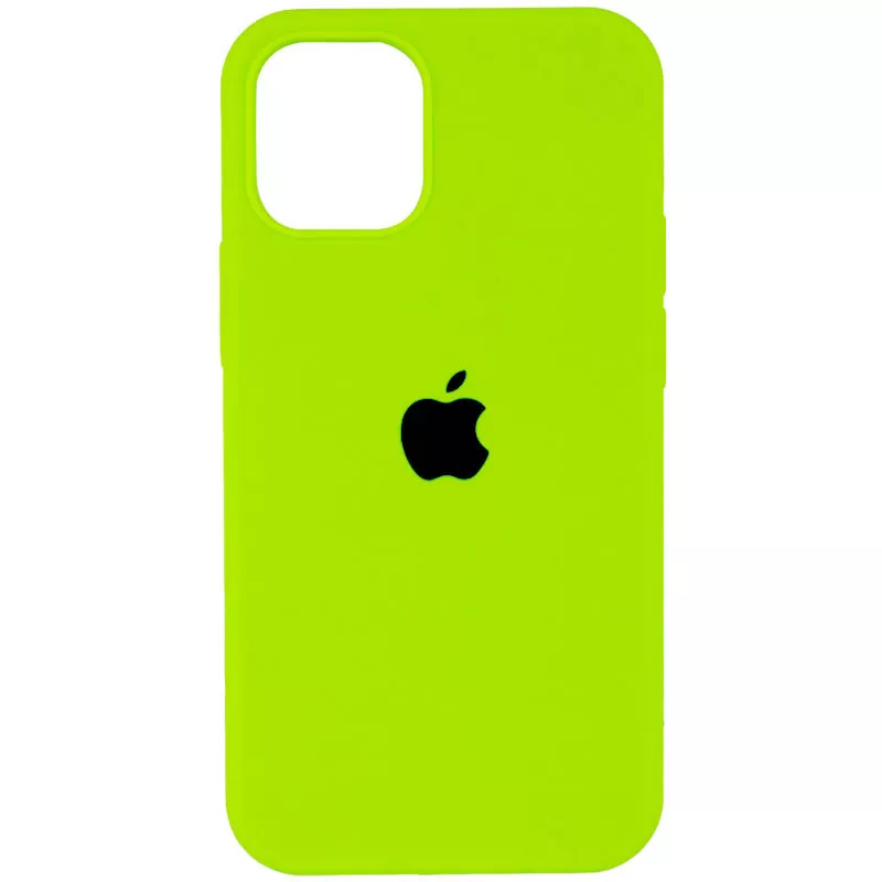 Уценка Чехол Silicone Case Full Protective (AA) для Apple iPhone 12 Pro / 12 (6.1"), Эстетический дефект / Салатовый / Neon green