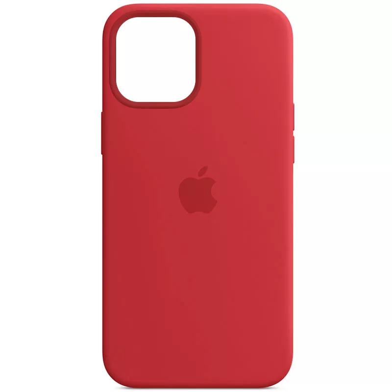 Чехол Silicone case (AAA) full with Magsafe and Animation для Apple iPhone 13 Pro (6.1"), Красный / Red