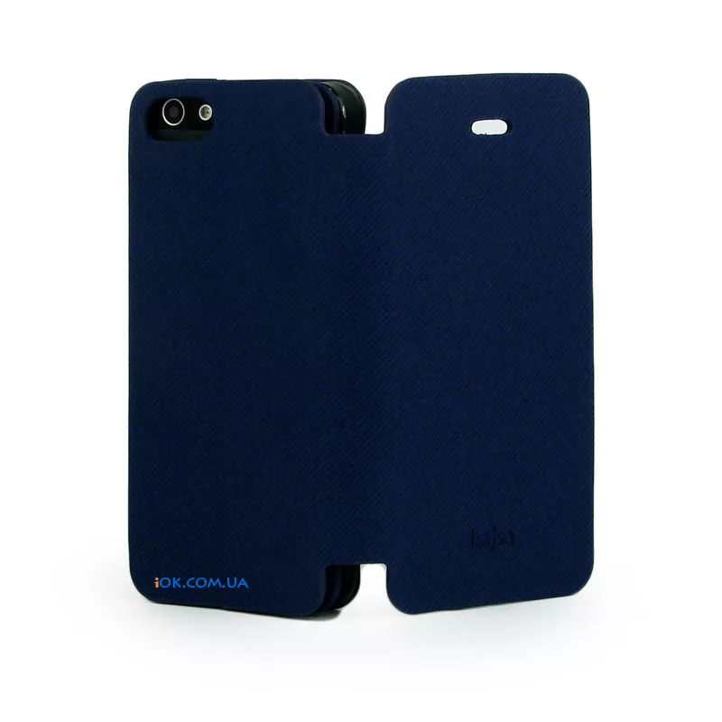 Раскладной чехол на iPhone 5/5S обтянутый синим джинсом