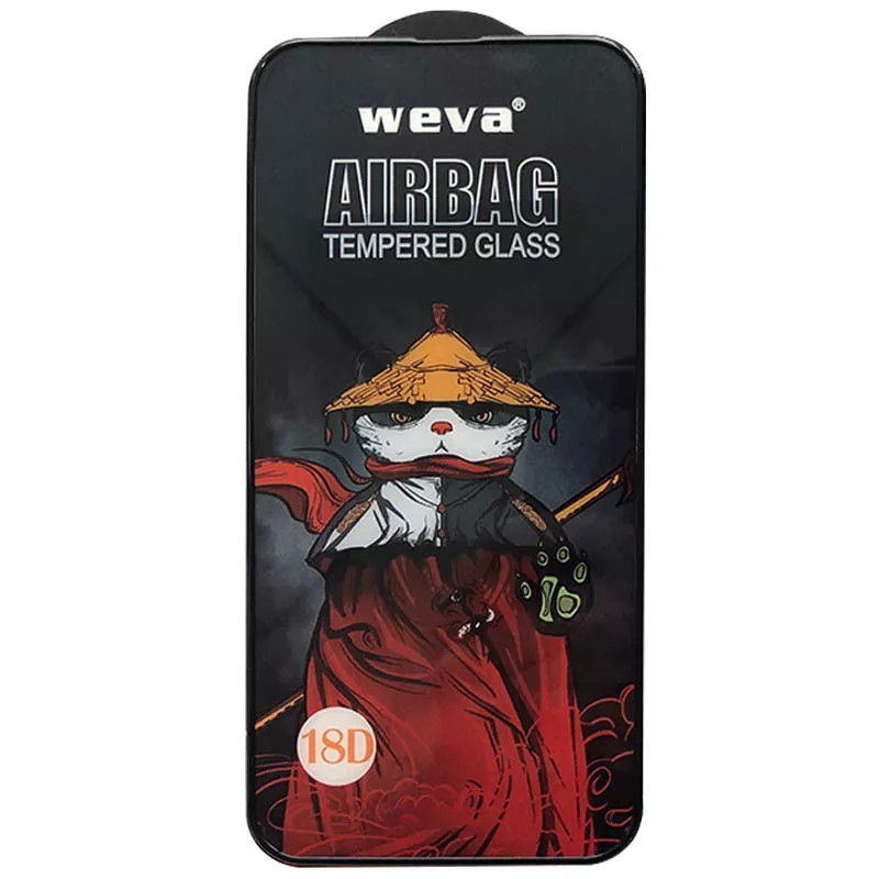 Защитное 2.5D стекло Weva AirBag (тех.пак) для Apple iPhone 16 Pro Max (6.9"), Черный