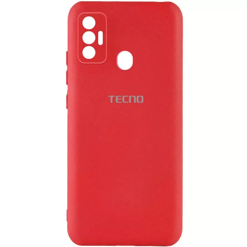Чехол Silicone Cover My Color Full Camera (A) для TECNO Spark 7, Красный / Red