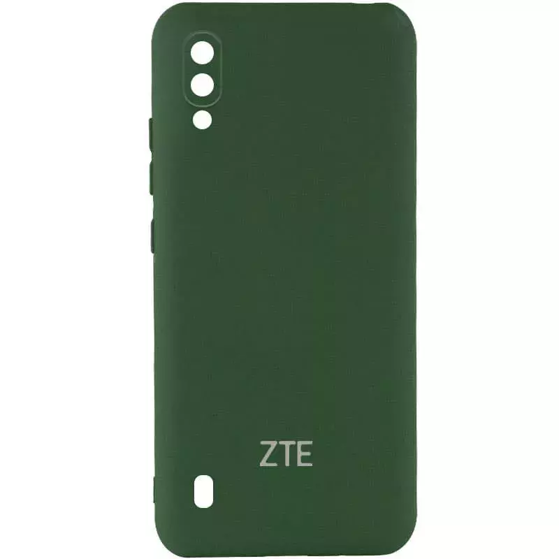 Чехол Silicone Cover My Color Full Camera (A) для ZTE Blade A5 (2020), Зеленый / Dark green
