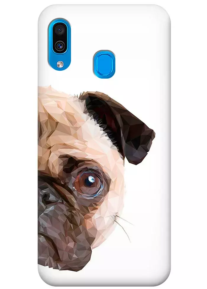 Чехол для Galaxy A30 - Арт мопс