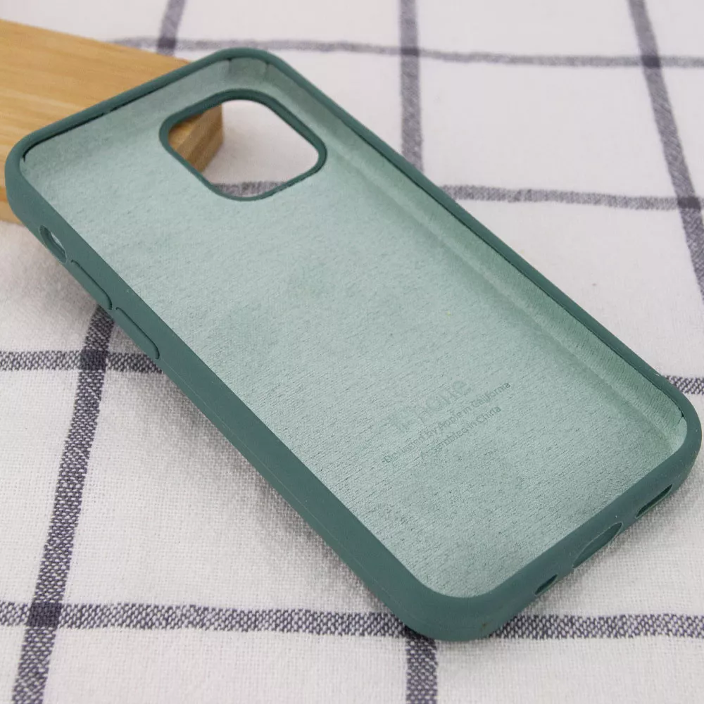 Чехол Silicone Case Full Protective (AA) для Apple iPhone 13 Pro Max (6.7"), Зеленый / Pine green