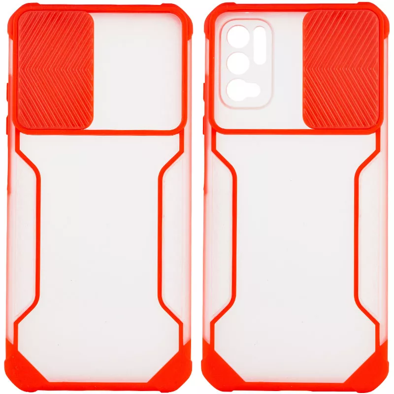 Чехол Camshield matte Ease TPU со шторкой для Xiaomi Redmi Note 10 5G / Poco M3 Pro, Красный