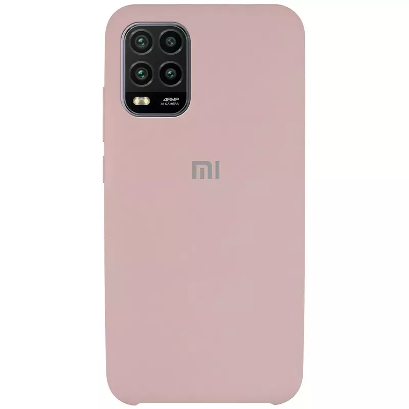 Чехол Silicone Cover (AAA) для Xiaomi Mi 10 Lite, Розовый / Pink Sand
