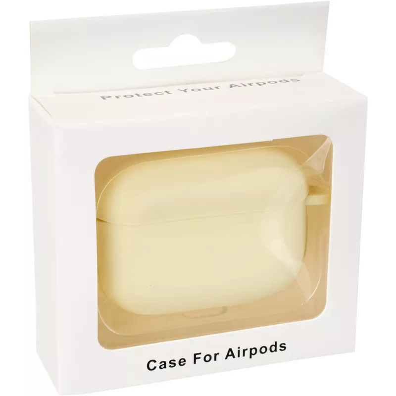 Чехол Silicon Case для AirPods Pro + карабин Mellow Yellow