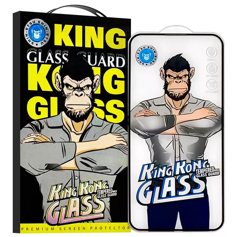 Защитное 2.5D стекло King Kong HD для Apple iPhone 15 Plus || Apple iPhone 14 Pro Max / Apple iPhone 16 Plus, Черный