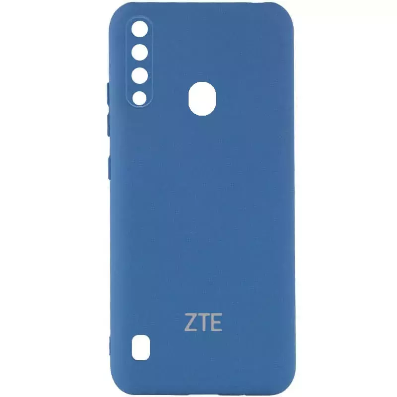 Чехол Silicone Cover My Color Full Camera (A) для ZTE Blade A7 Fingerprint (2020), Синий / Navy blue