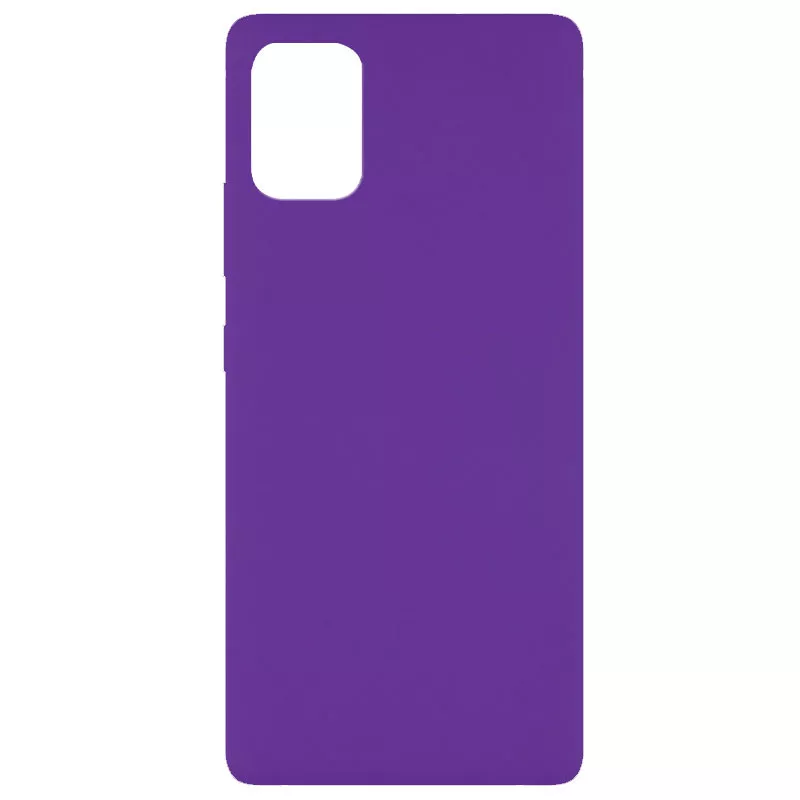 Чехол Silicone Cover Full without Logo (A) для Xiaomi Mi 10 Lite, Фиолетовый / Purple