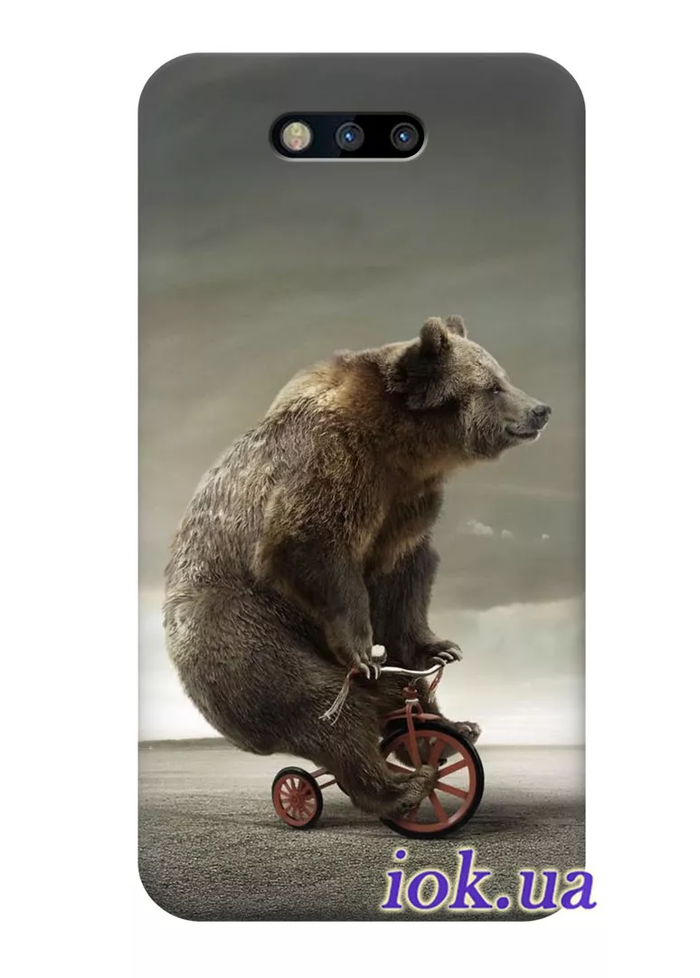 Чехол для Huawei Honor Magic - Медведь на велике