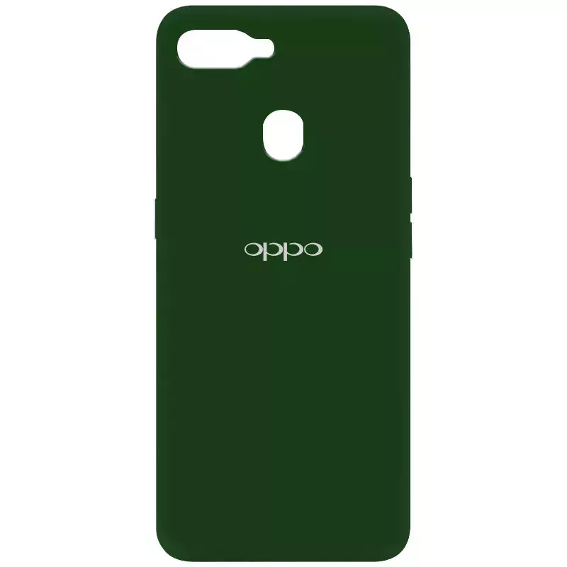 Чехол Silicone Cover My Color Full Protective (A) для OPPO AX5s / A5s / A7 / AX7 || Oppo A12, Зеленый / Dark green