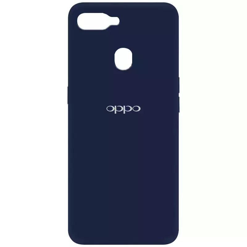 Чехол Silicone Cover My Color Full Protective (A) для Oppo A12 || OPPO AX5s / A5s / A7 / AX7, Синий / Midnight blue