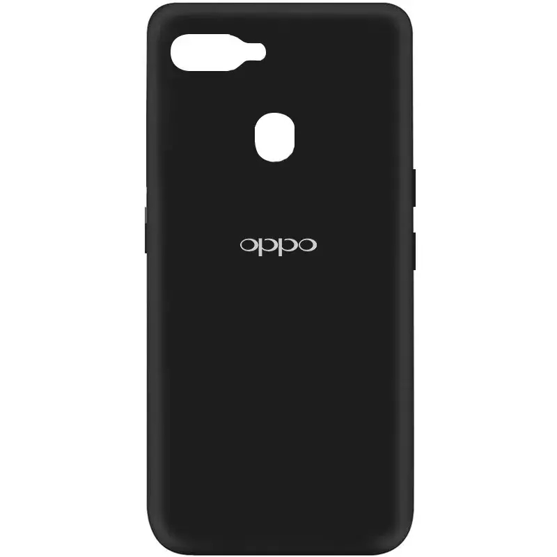 Чехол Silicone Cover My Color Full Protective (A) для Oppo A12 || OPPO AX5s / A5s / A7 / AX7, Черный / Black