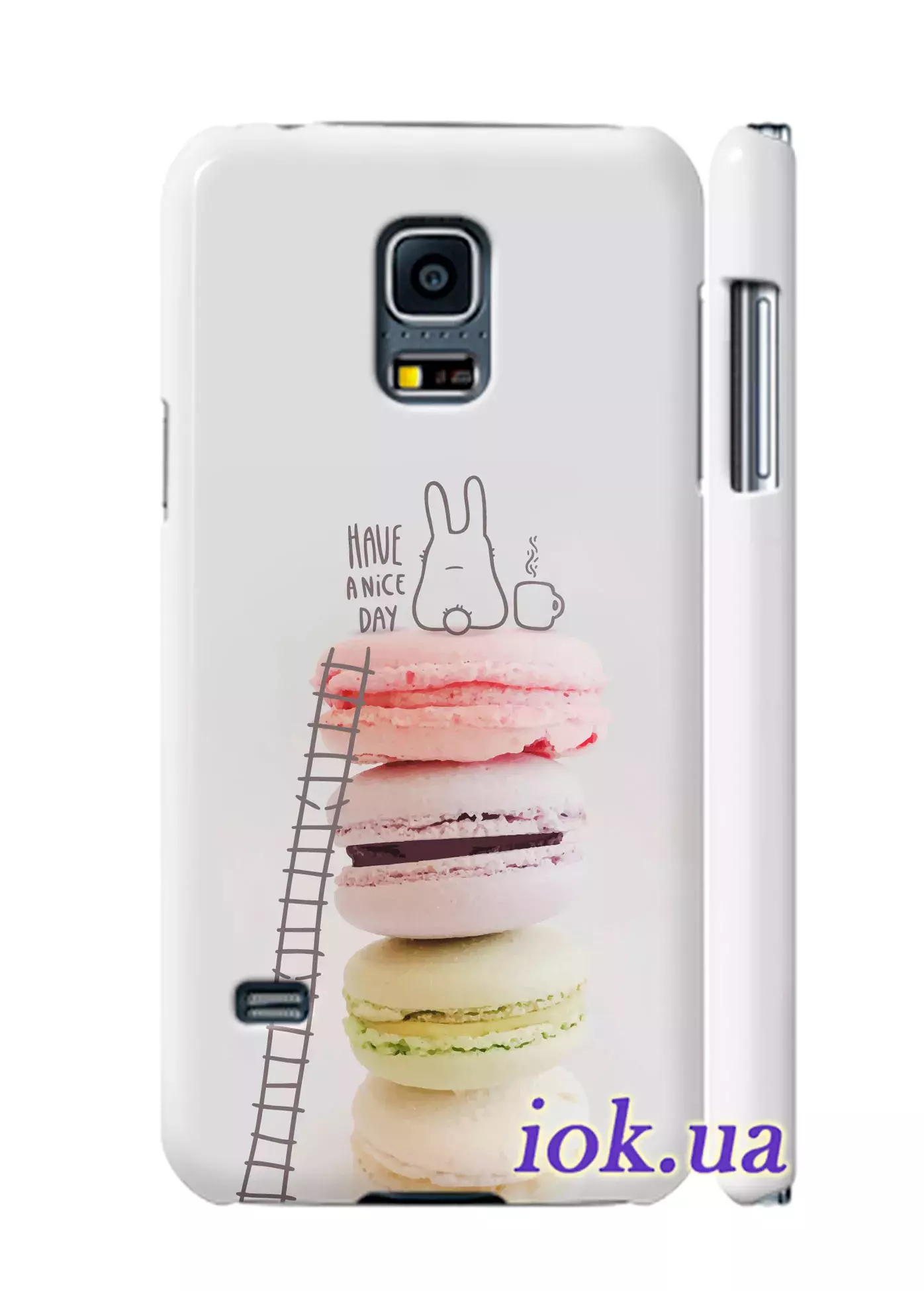 Чехол для Galaxy S5 Mini - Зайка на макарунах