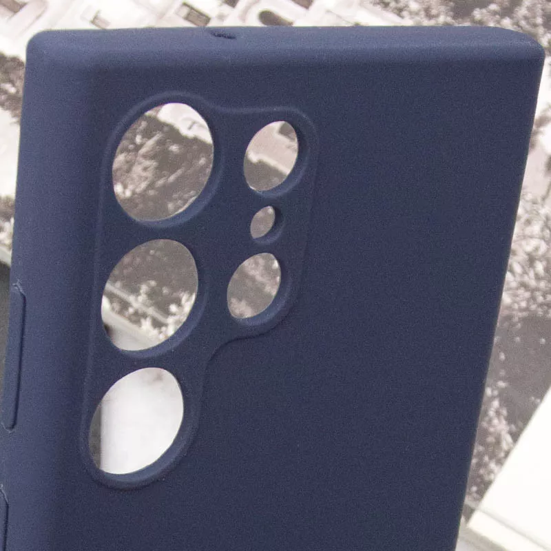 Чехол Silicone Cover Lakshmi Full Camera (AAA) для Samsung Galaxy S25 Ultra, Темно-синий / Midnight blue