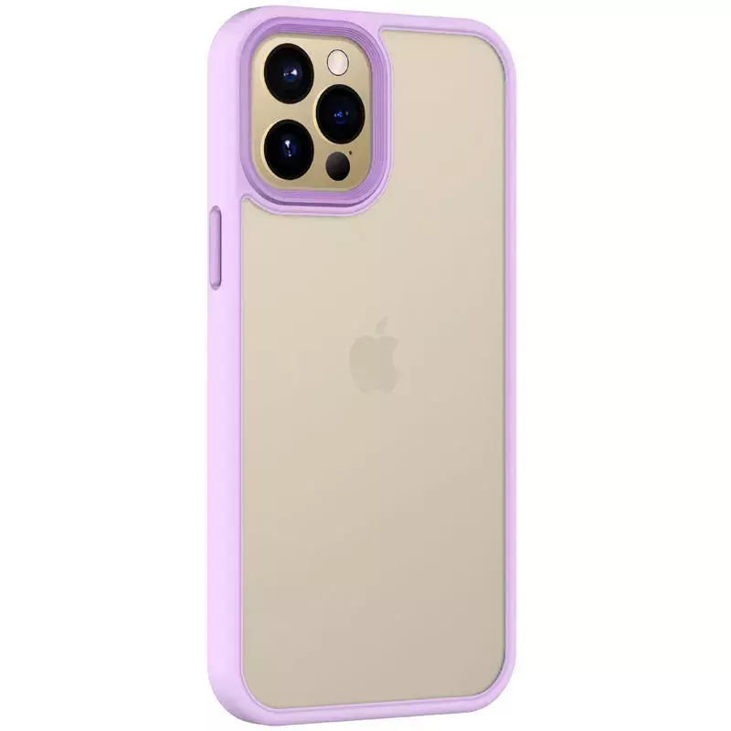 TPU+PC чехол Metal Buttons для Apple iPhone 12 Pro Max (6.7"), Сиреневый