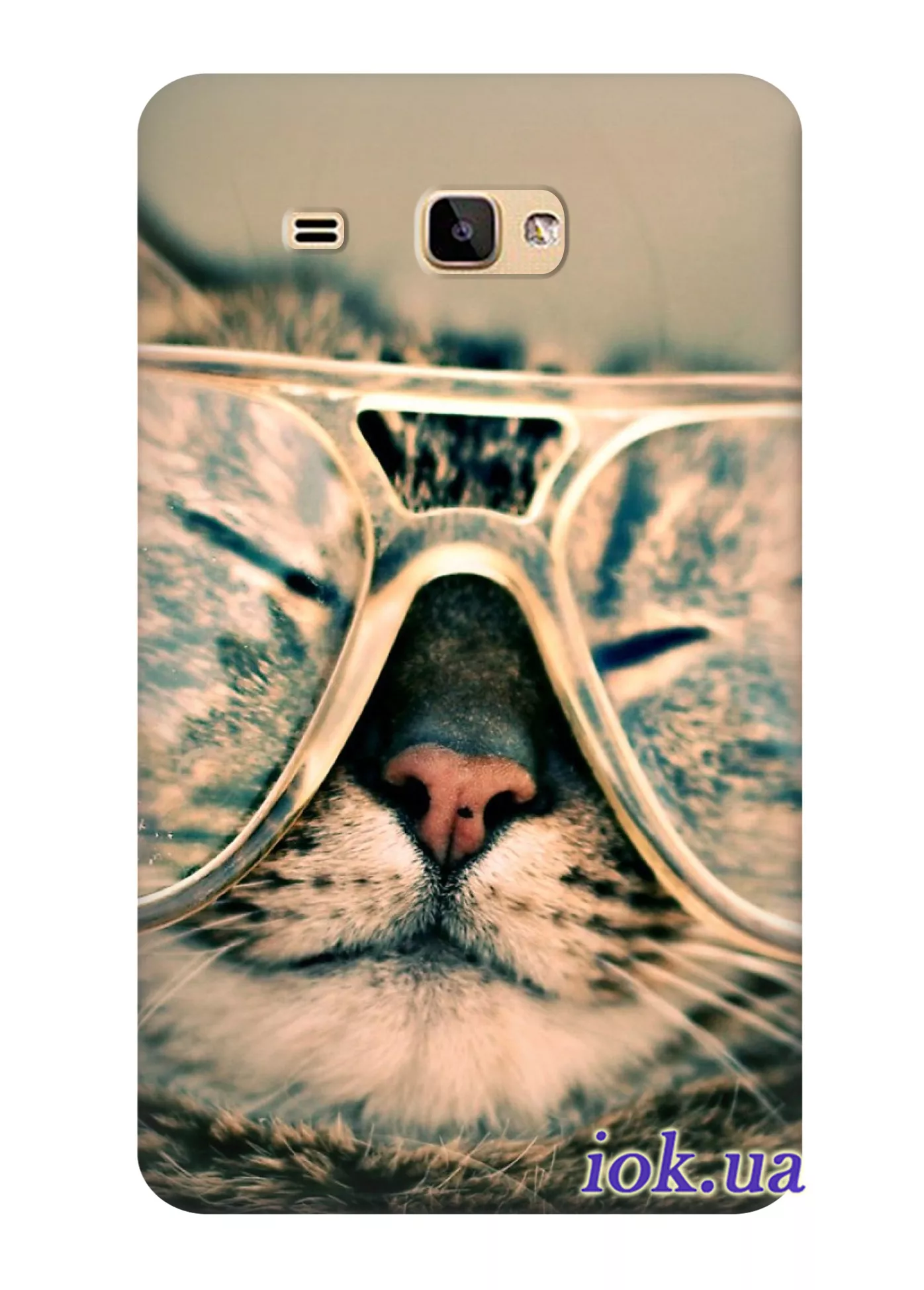 Чехол для Galaxy J Max - Кот в очках