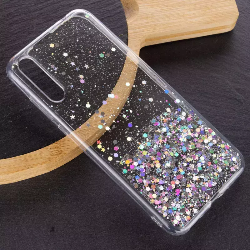TPU чехол Star Glitter для Huawei Y8p || Huawei P Smart S, Прозрачный