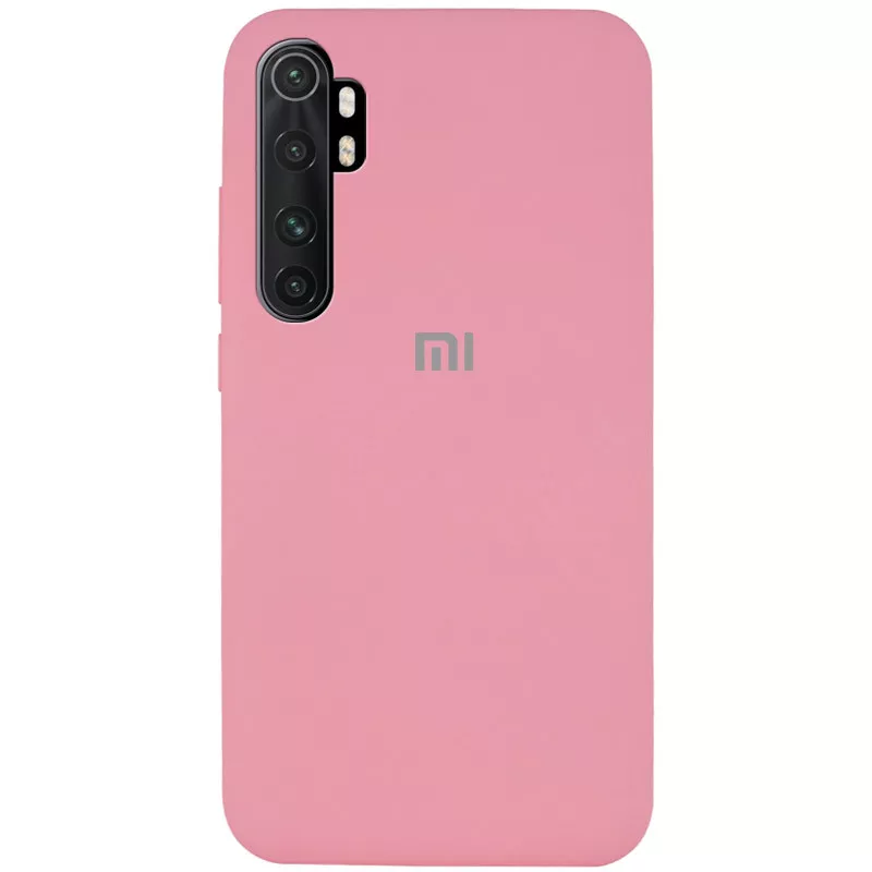 Уценка Чехол Silicone Cover Full Protective (AA) для Xiaomi Mi Note 10 Lite, Эстетический дефект / Розовый / Pink