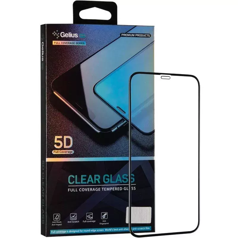 Защитное стекло Gelius Pro 5D Clear Glass для iPhone 12 Black
