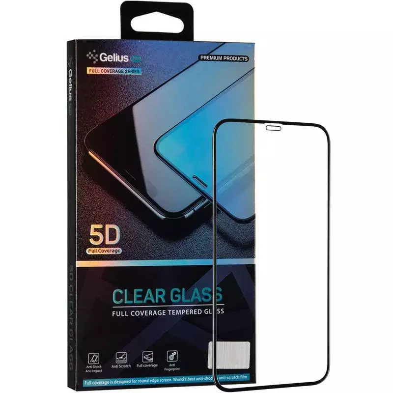 Защитное стекло Gelius Pro 5D Clear Glass for iPhone 12/12 Pro Black
