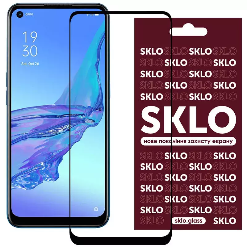 Защитное стекло SKLO 3D (full glue) для Realme 8 Pro || Oppo A74 / Realme 8