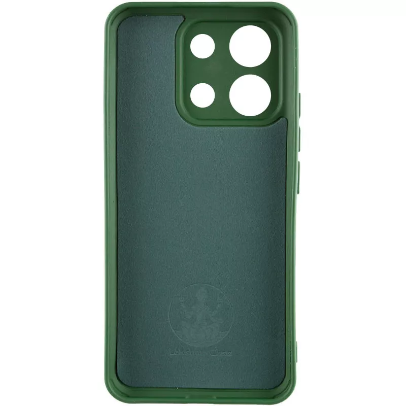 Чехол Silicone Cover Lakshmi Full Camera (AA) для Xiaomi Redmi Note 13 Pro 5G || Xiaomi Poco X6, Зеленый / Dark green