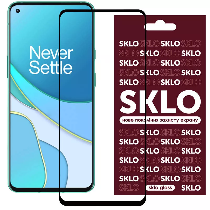 Защитное стекло SKLO 3D (full glue) для OnePlus Nord 2 5G, Черный