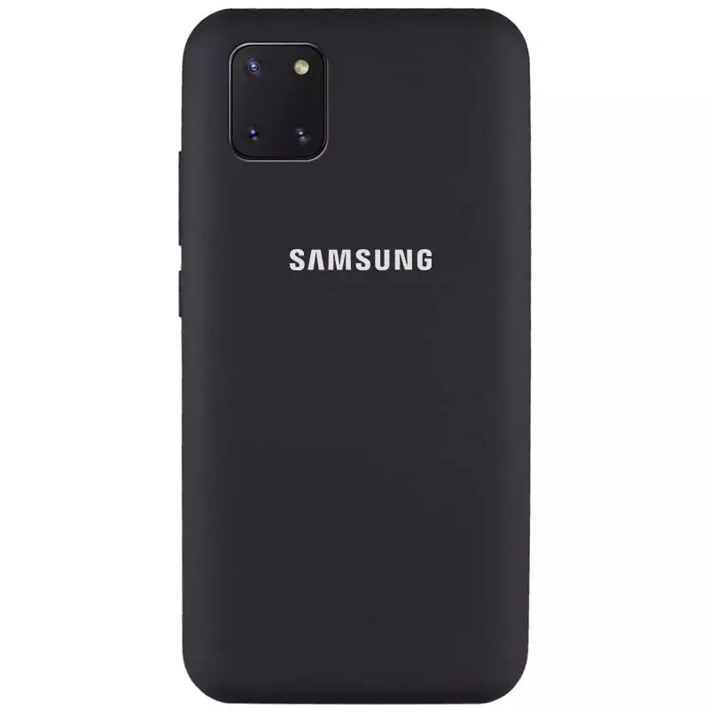 Чехол Silicone Cover Full Protective (AA) для Samsung Galaxy Note 10 Lite (A81), Черный / Black