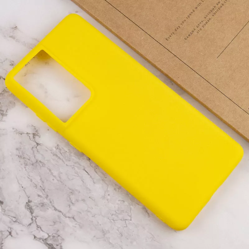 Силиконовый чехол Candy для Samsung Galaxy S21 Ultra, Желтый