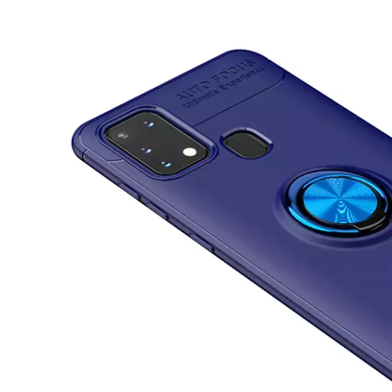 TPU чехол Deen ColorRing под магнитный держатель (opp) для Samsung Galaxy M31, Синий / Синий