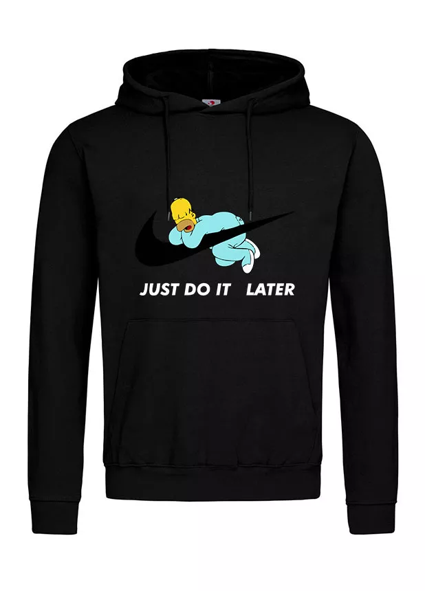 Смешное худи с принтом - Спящий Гомер Nike