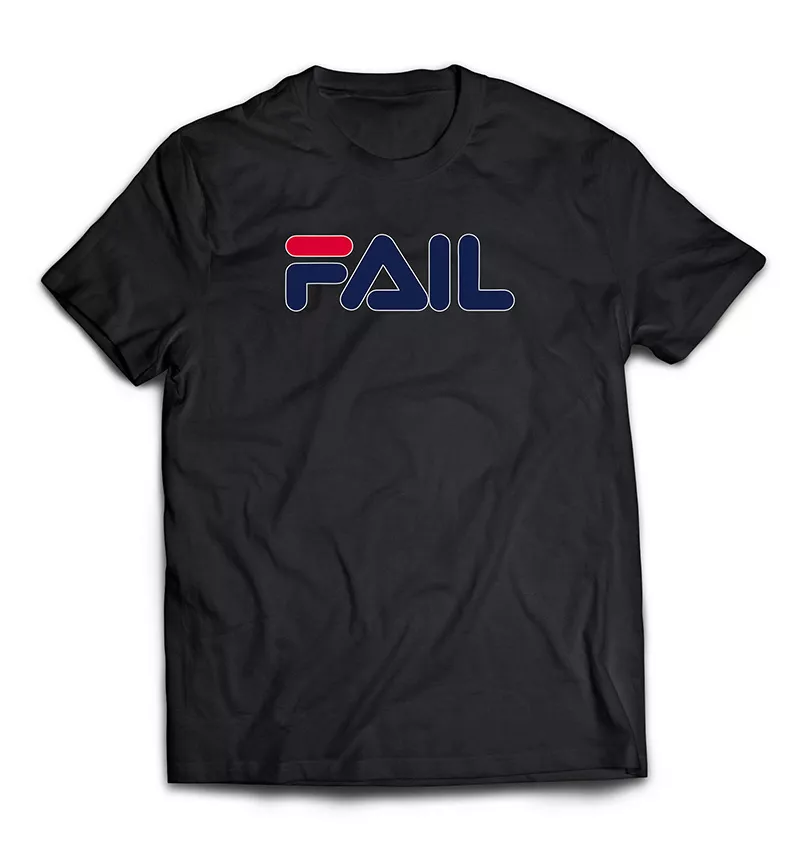 Футболка со стилизованной надписью под бренд FAIL