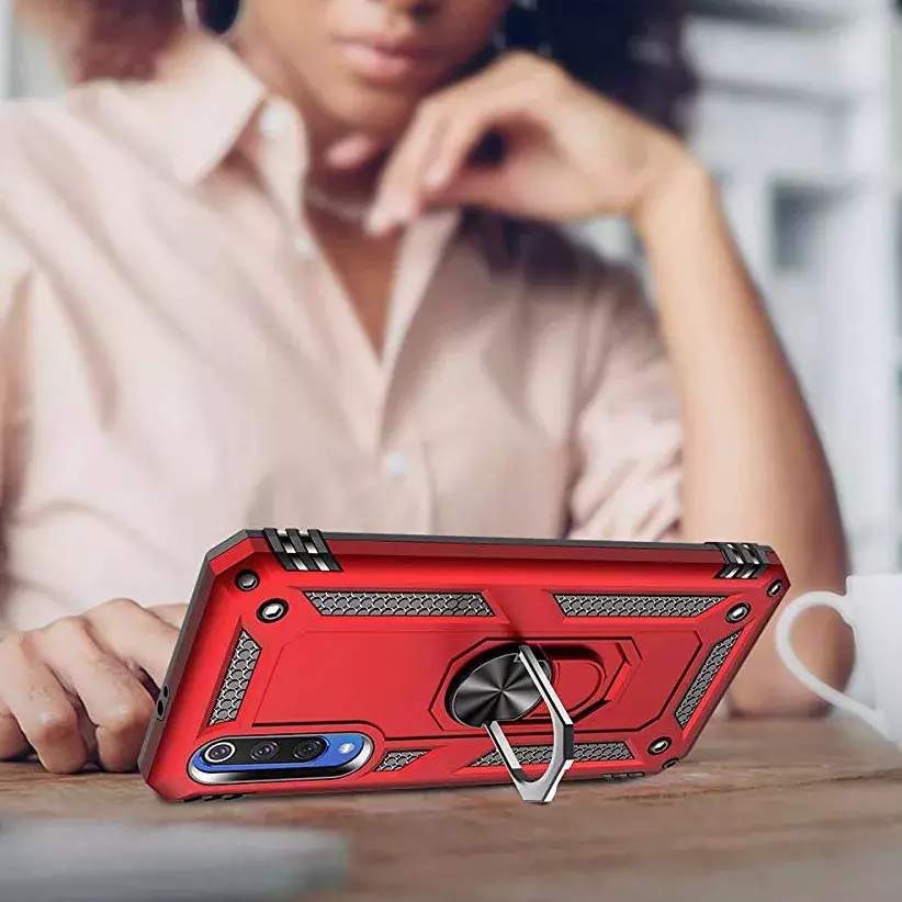 Ударопрочный чехол Serge Ring for Magnet для Xiaomi Mi 9 SE, Красный