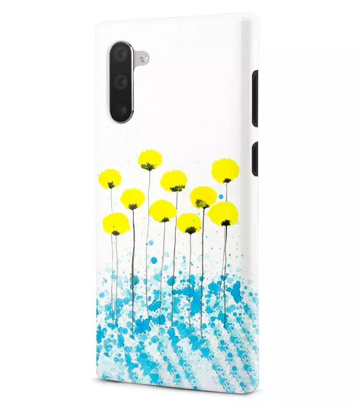 Samsung Note 10 гибридный противоударный чехол LoooK с картинкой - Желтые маки