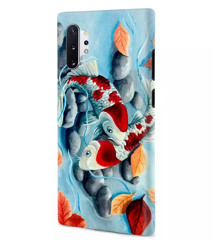 Samsung Note 10 Plus гибридный противоударный чехол LoooK с картинкой - Любовь рыбок