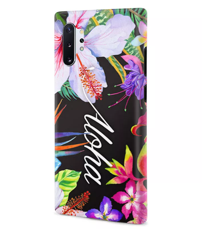 Samsung Note 10 Plus гибридный противоударный чехол LoooK с картинкой - Aloha Flowers