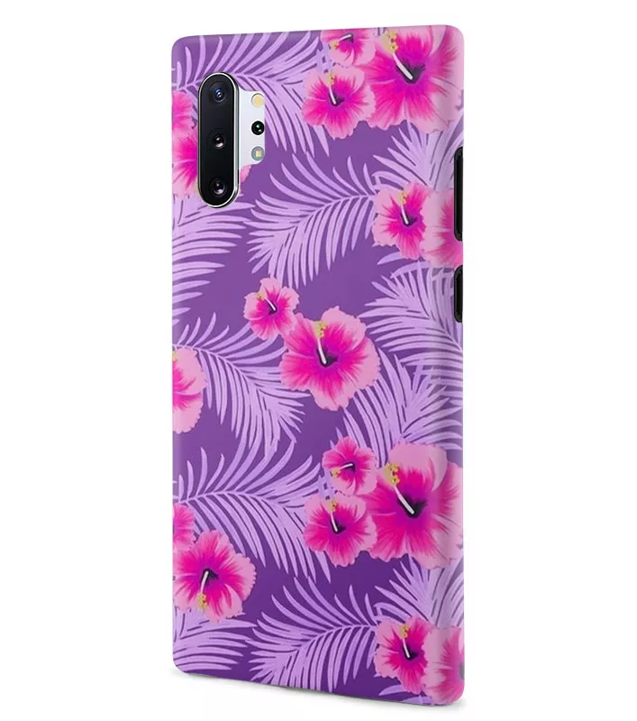 Samsung Note 10 Plus гибридный противоударный чехол LoooK с картинкой - Тропические цветочки