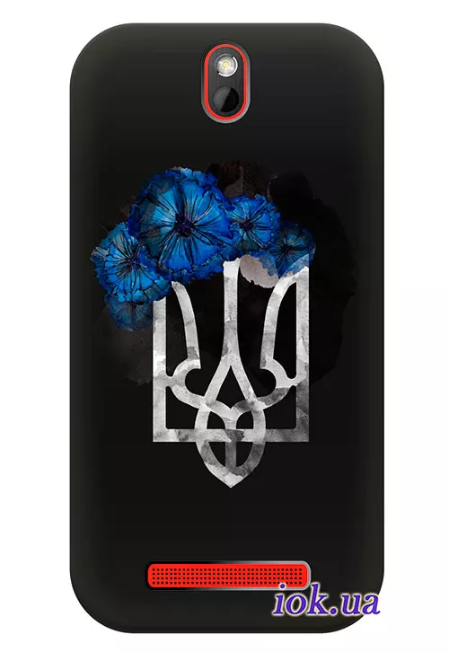 Чехол для HTC One ST - Дизайнерский герб Украины