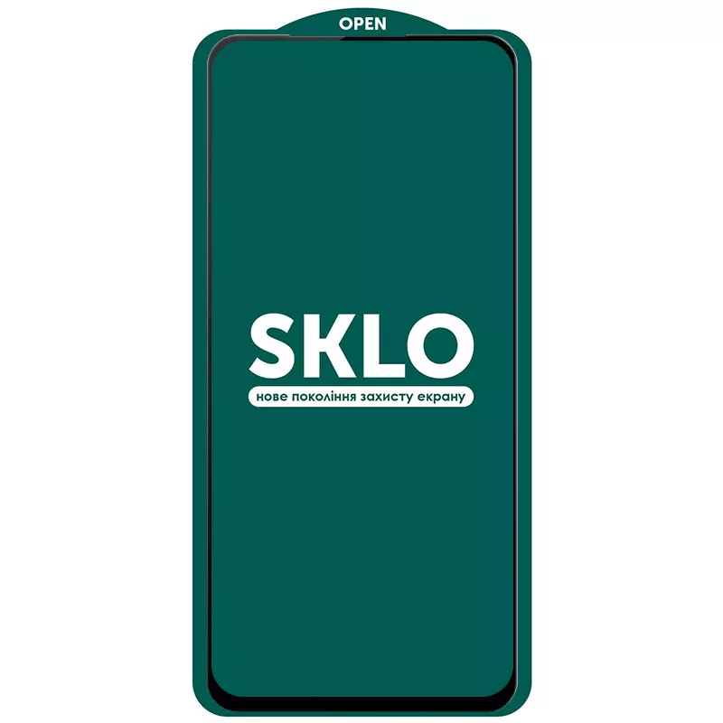 Защитное стекло SKLO 5D (full glue) для Xiaomi Redmi Note 9 / Redmi 10X / Note 9T / Note 9 5G, Черный