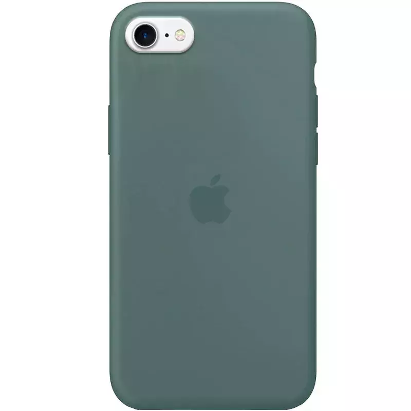 Чехол Silicone Case Full Protective (AA) для Apple iPhone SE (2020), Зеленый / Pine green