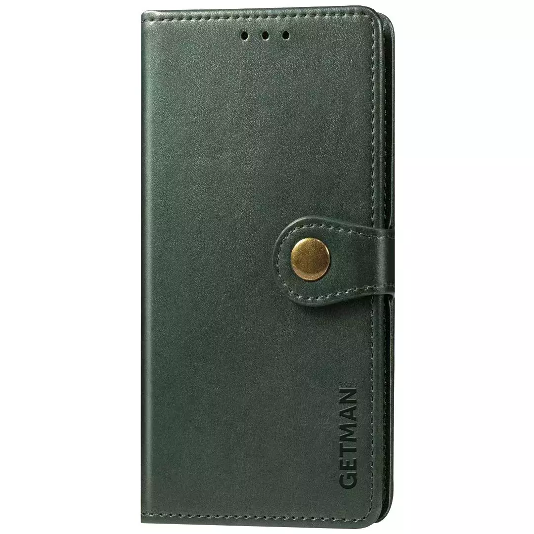 Кожаный чехол книжка GETMAN Gallant (PU) для Samsung Galaxy S20 FE, Зеленый