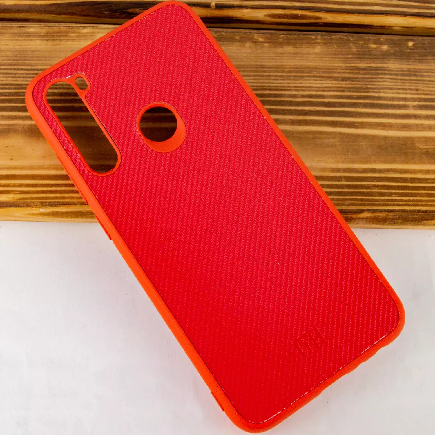 TPU чехол Fiber Logo для Xiaomi Redmi Note 8 / Note 8 2021, Красный