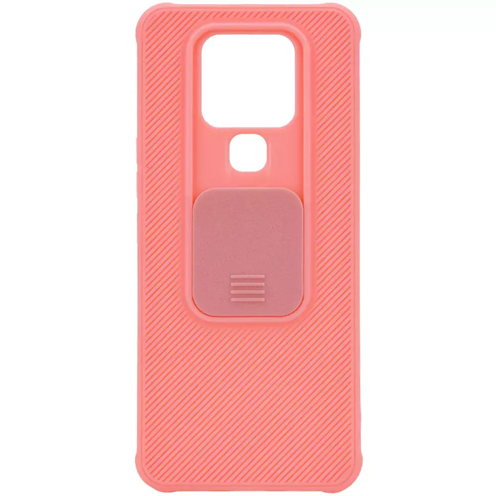 Чехол Camshield TPU со шторкой защищающей камеру для TECNO Camon 16 SE, Розовый