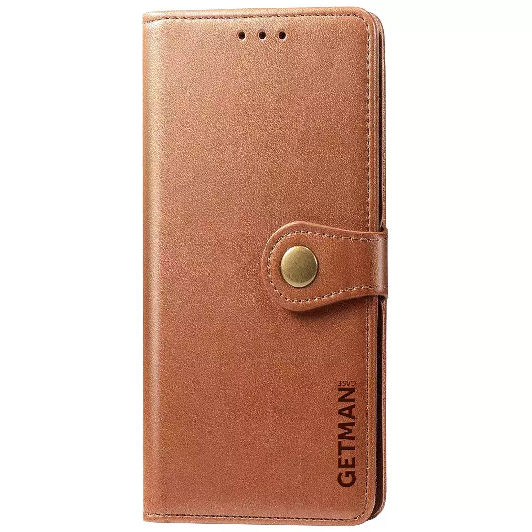 Кожаный чехол книжка GETMAN Gallant (PU) для Samsung Galaxy S20 FE, Коричневый