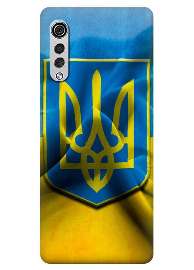 LG Velvet чехол с печатью флага и герба Украины