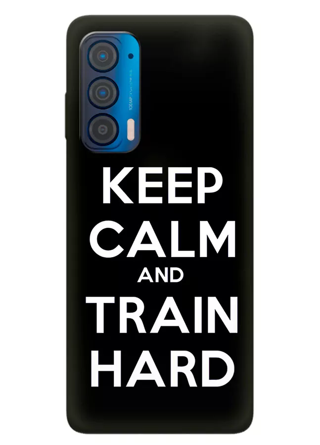 Motorola Edge 2021 спортивный защитный чехол - Keep Calm and Train Hard