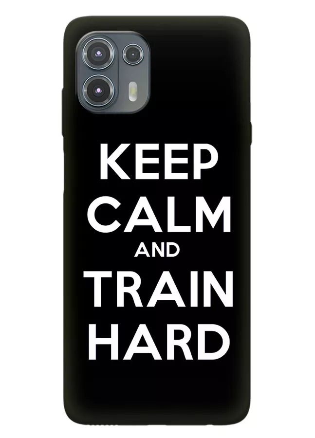 Motorola Edge 20 Lite спортивный защитный чехол - Keep Calm and Train Hard